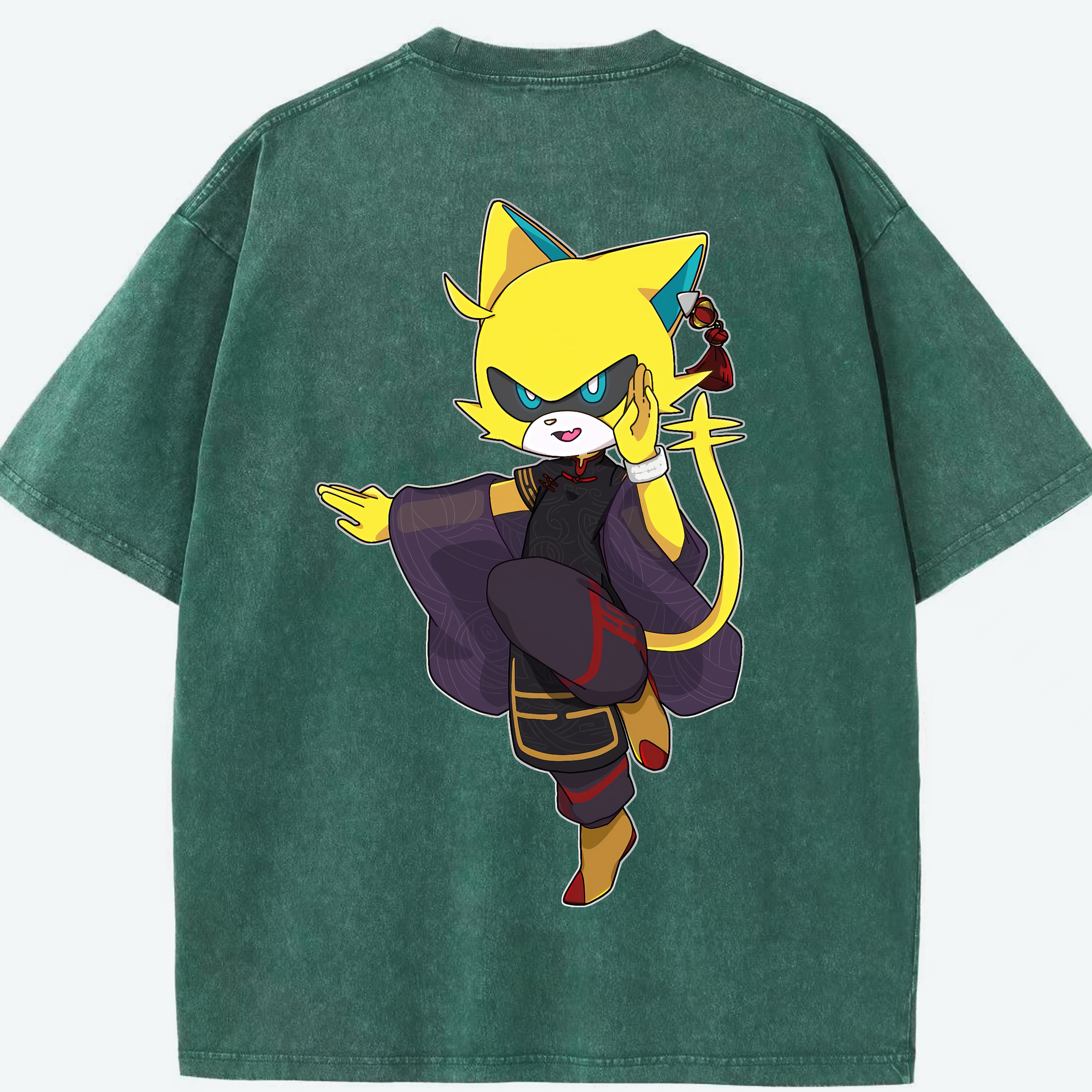 （画像用） 妖怪ウォッチ Yo-kai Watch 綿100% ヴィンテージ風 半袖Tシャツ（背面プリント）